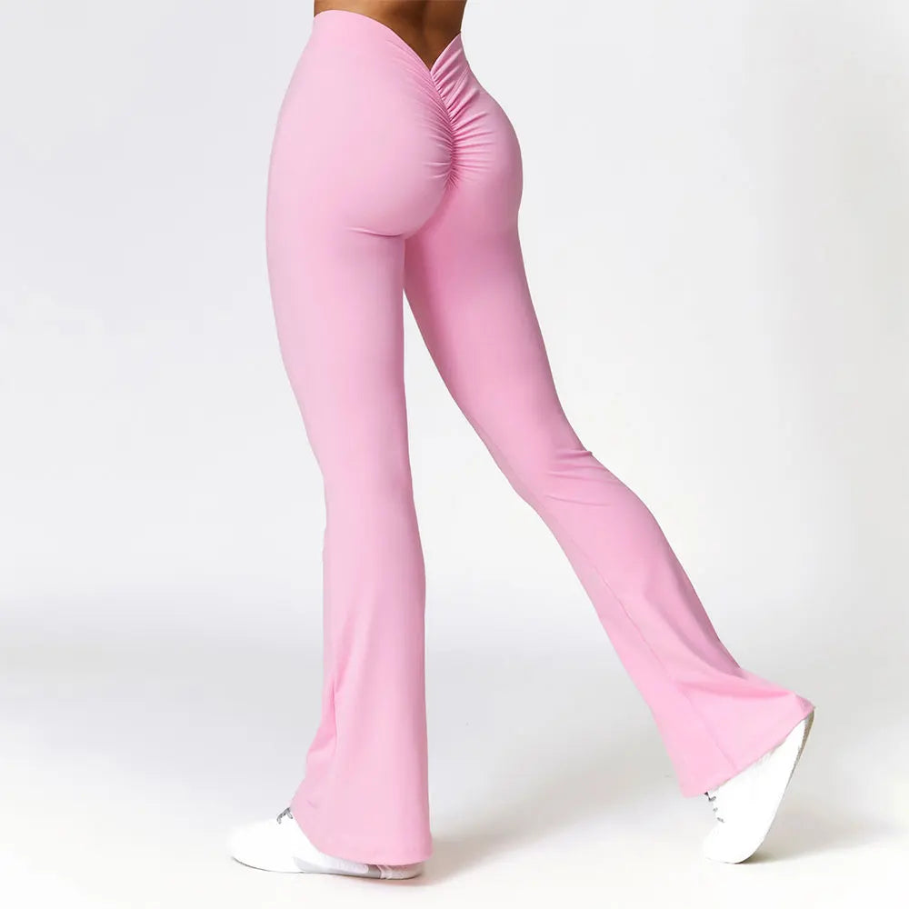 V-Cut Flare Yoga Pants
