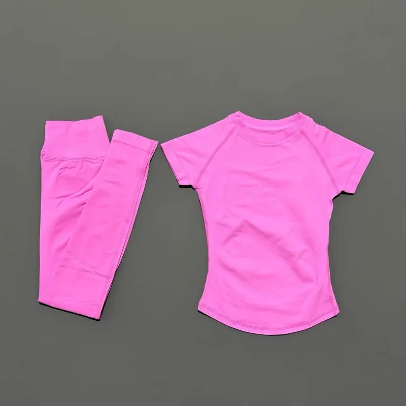 Navel Crop & Tights Set