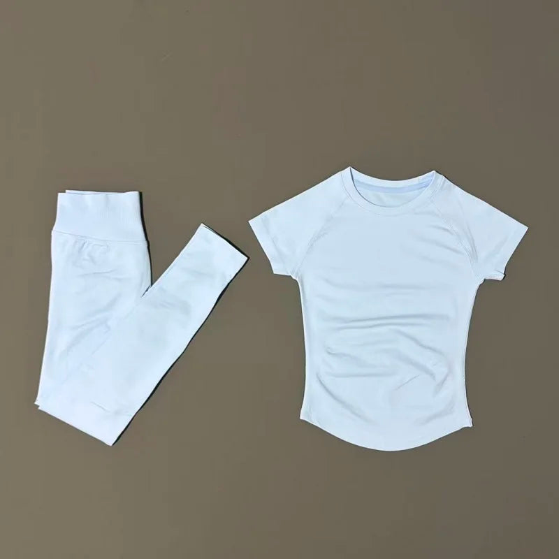 Navel Crop & Tights Set