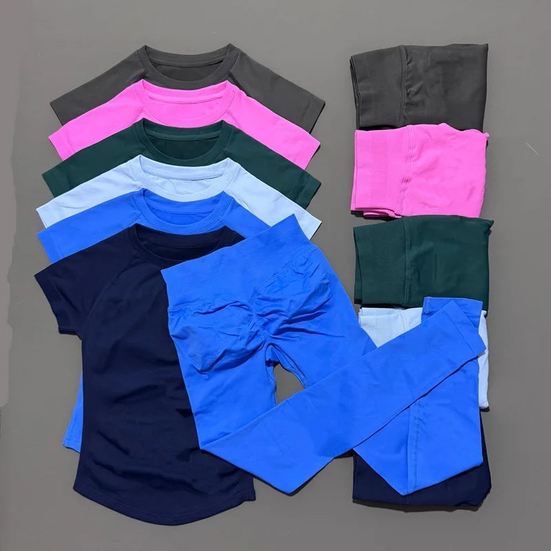 Navel Crop & Tights Set