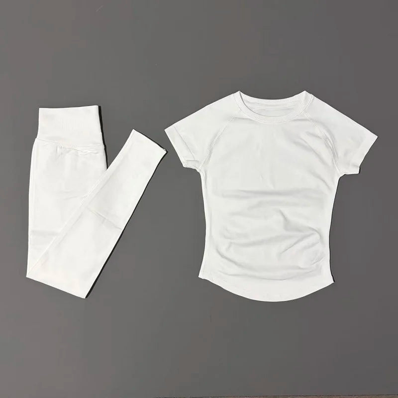 Navel Crop & Tights Set
