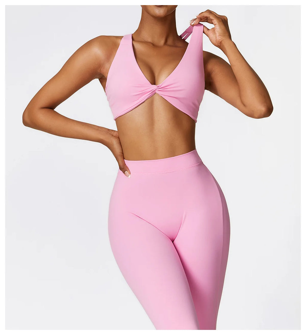 V-Cut Flare Yoga Pants