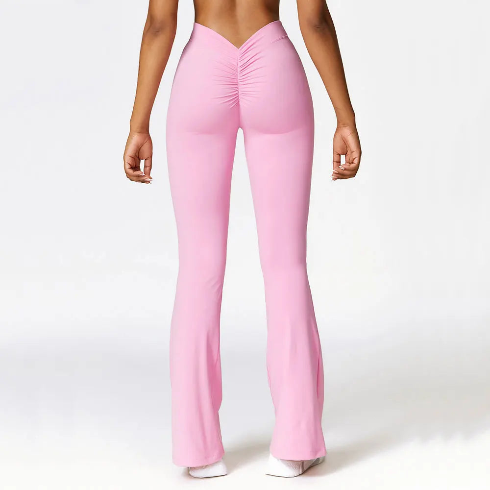 V-Cut Flare Yoga Pants