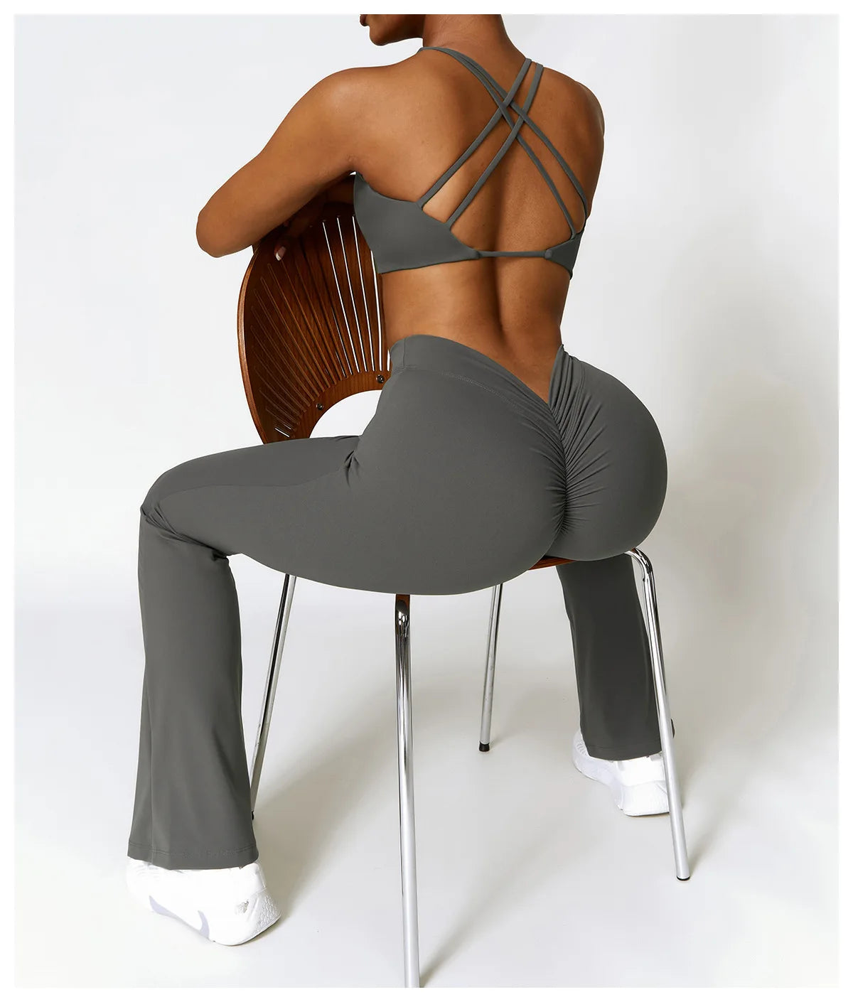 V-Cut Flare Yoga Pants