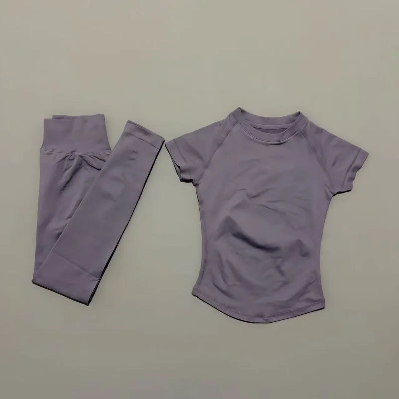 Navel Crop & Tights Set