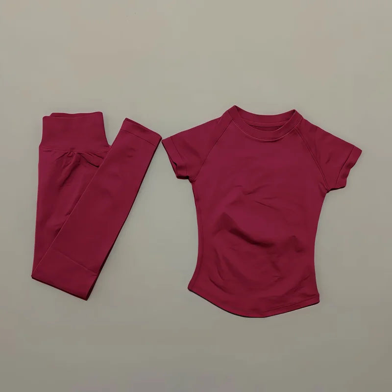 Navel Crop & Tights Set
