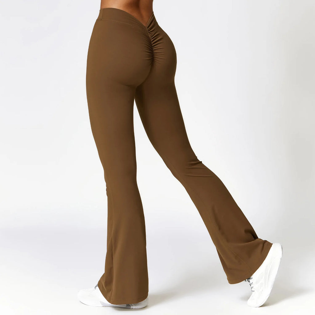 V-Cut Flare Yoga Pants