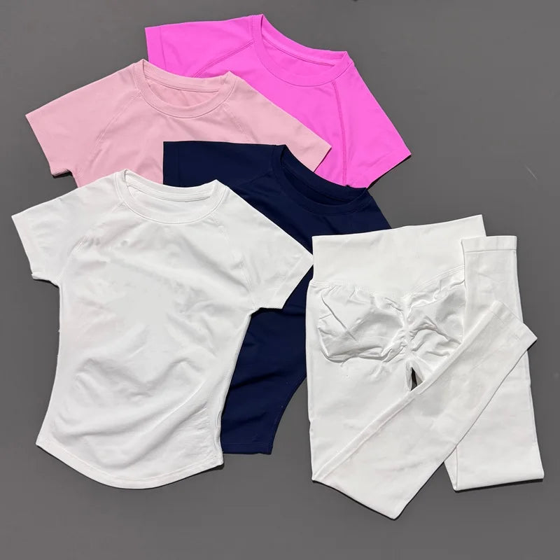Navel Crop & Tights Set