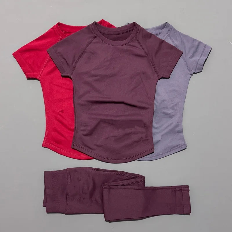 Navel Crop & Tights Set