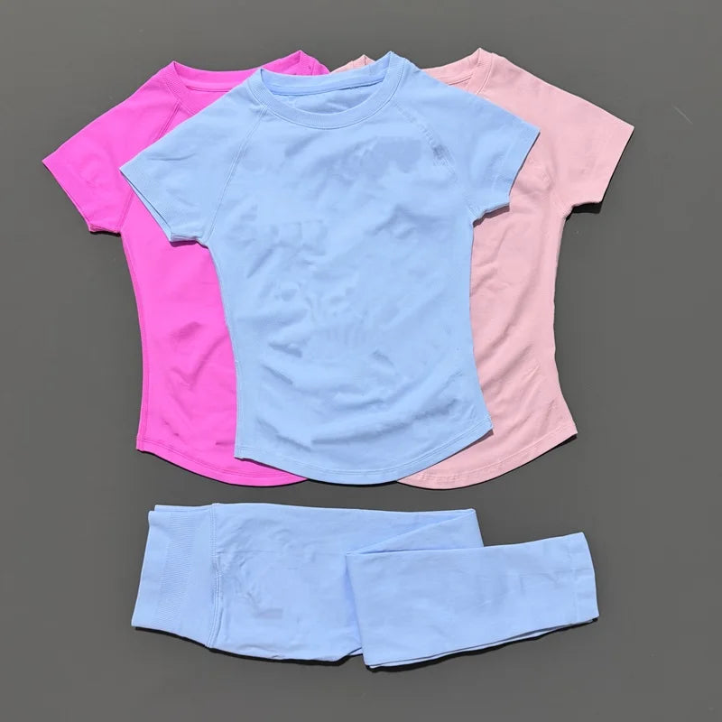Navel Crop & Tights Set