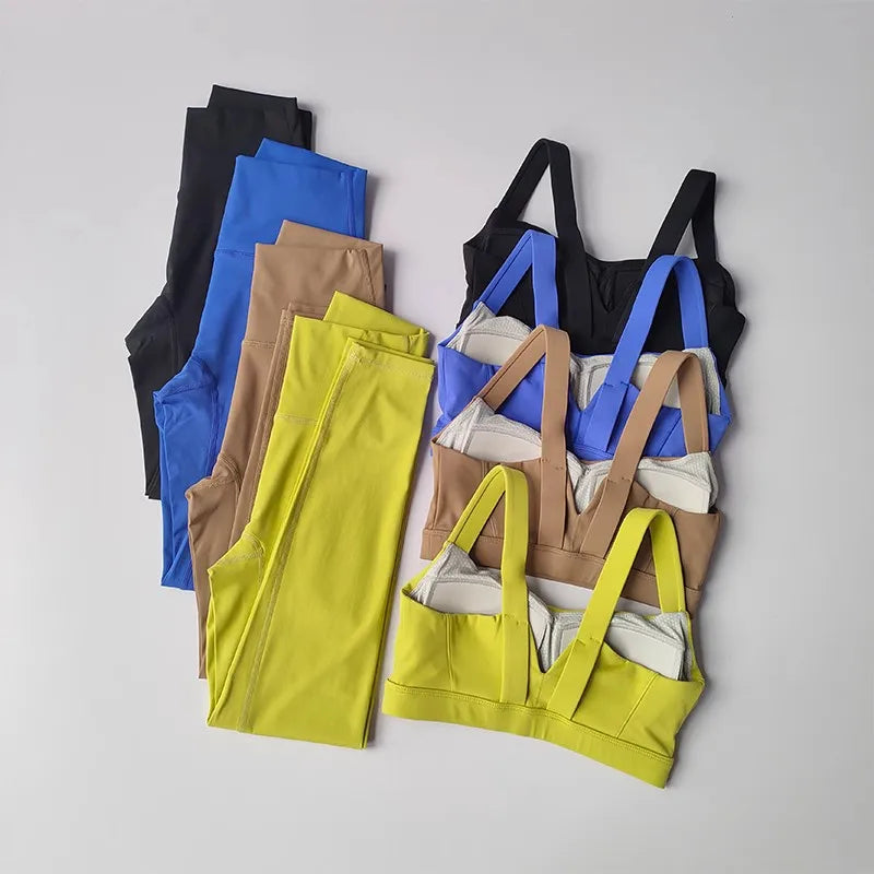 Push-Up Bra Yoga Suit Set