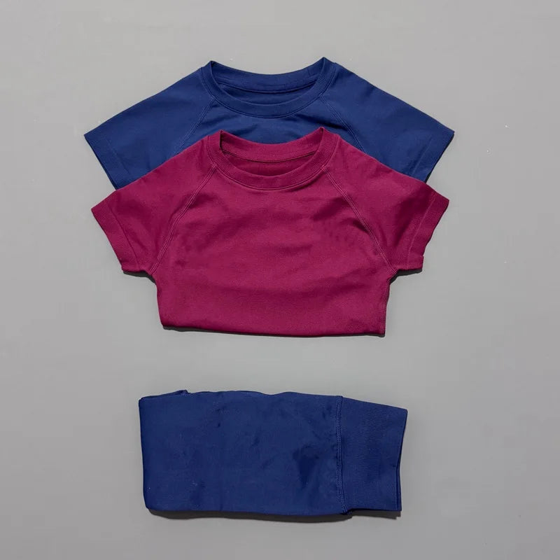 Navel Crop & Tights Set
