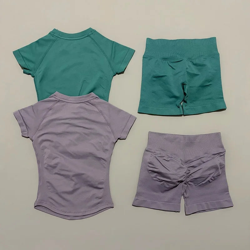 Seamless Crop & Shorts Set