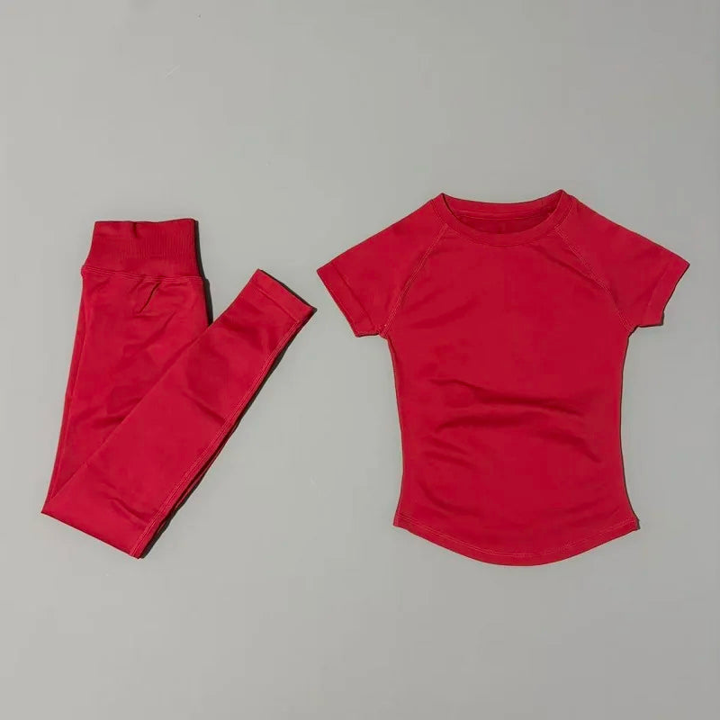 Navel Crop & Tights Set