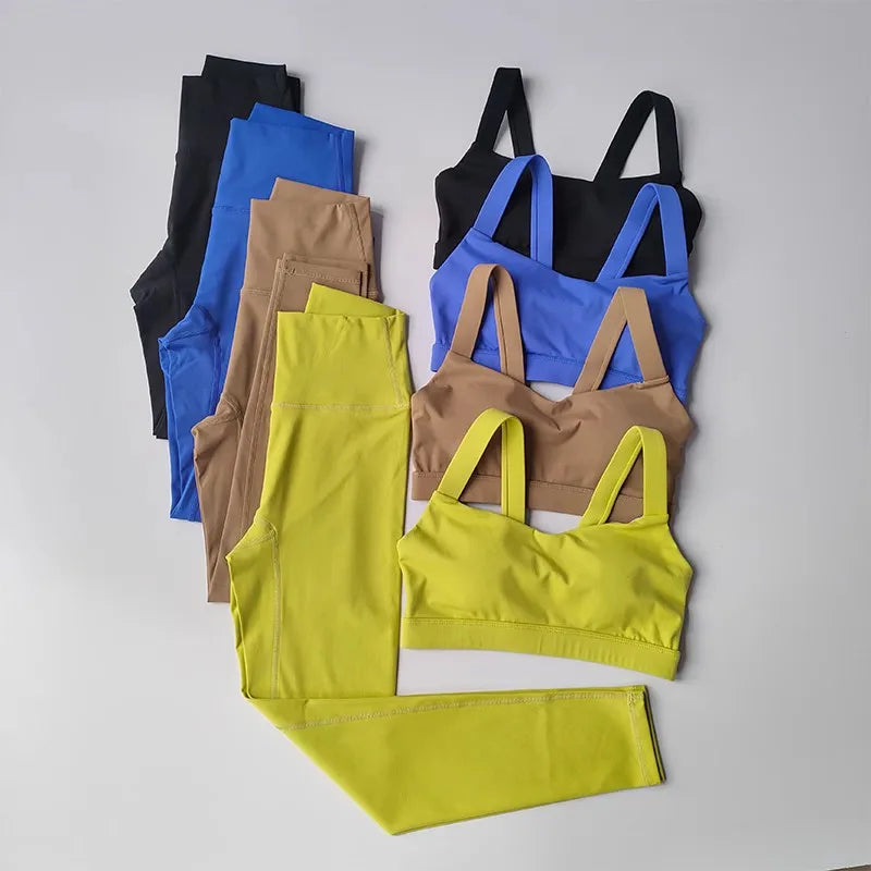 Push-Up Bra Yoga Suit Set