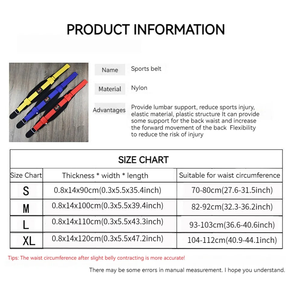 Weight Lifting Support Belt