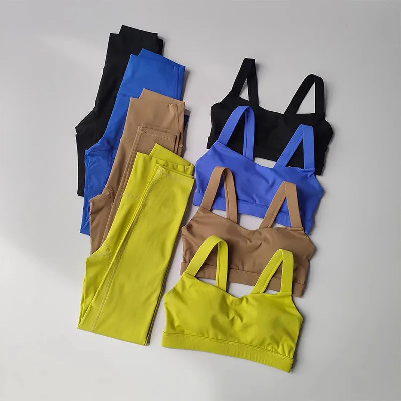 Push-Up Bra Yoga Suit Set