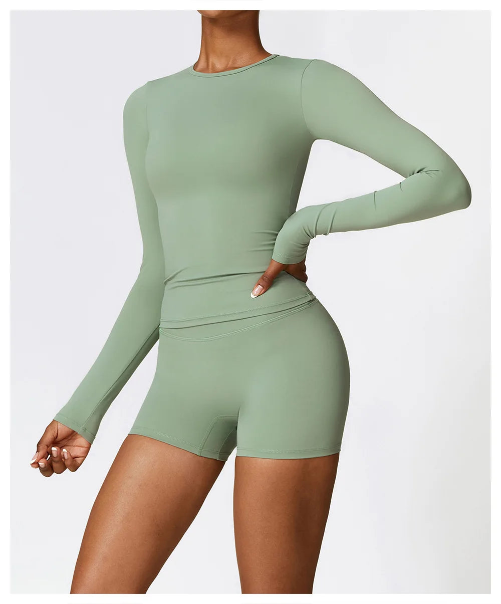 Long Sleeve Crop & Leggings Set